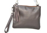 OVERSIZED CLUTCH BAG - DARK BROWN - REAL GENUINE LEATHER