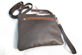 OVERSIZED CLUTCH BAG - DARK BROWN - REAL GENUINE LEATHER