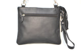 OVERSIZED CLUTCH BAG - BLACK - REAL GENUINE LEATHER