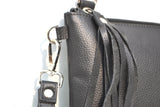 OVERSIZED CLUTCH BAG - BLACK - REAL GENUINE LEATHER