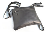 OVERSIZED CLUTCH BAG - BLACK - REAL GENUINE LEATHER