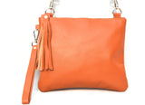 OVERSIZED CLUTCH BAG - TAN - REAL GENUINE LEATHER