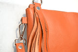 OVERSIZED CLUTCH BAG - TAN - REAL GENUINE LEATHER