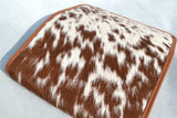 CLUTCH WALLET - SPLATTERED TAN AND WHITE - REAL GENUINE COWHIDE