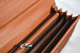 CLUTCH WALLET - SPLATTERED TAN AND WHITE - REAL GENUINE COWHIDE
