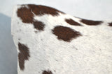 COWHIDE CUSHION COVER - SPOTTED BROWN AND WHITE - REAL GENUINE COWHIDE