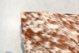 COWHIDE CUSHION COVER - SPLATTERED BROWN AND WHITE - REAL GENUINE COWHIDE