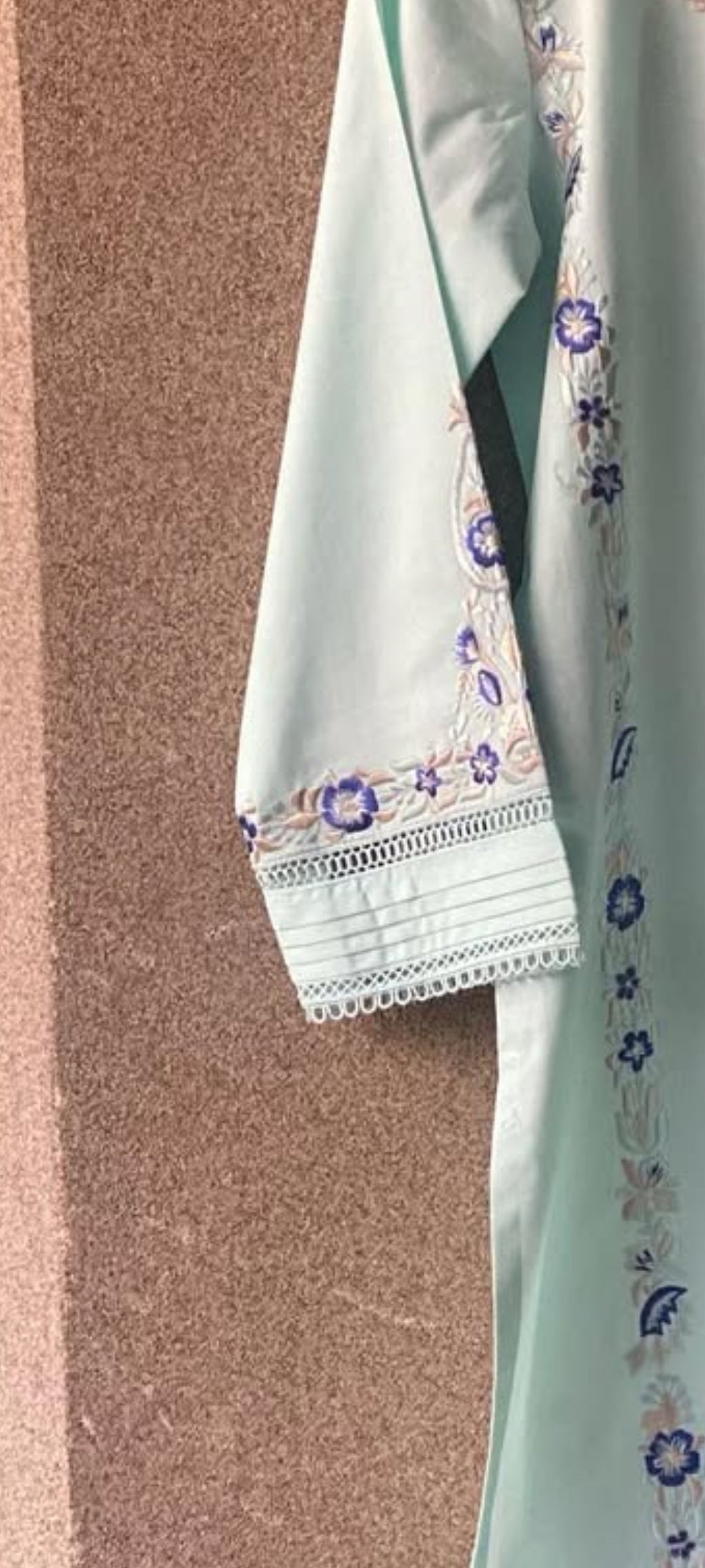 Mint Khaddar Violet Blues